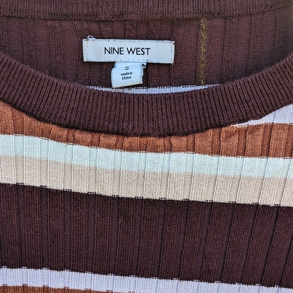 Striped Nine West Fitted Sweater - Picture 3 of 6